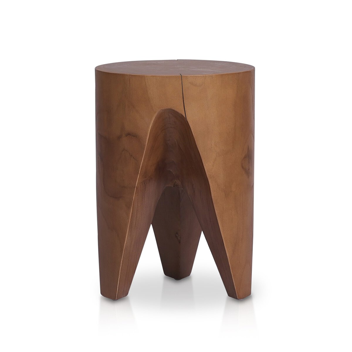 Three Leg Teak End Table