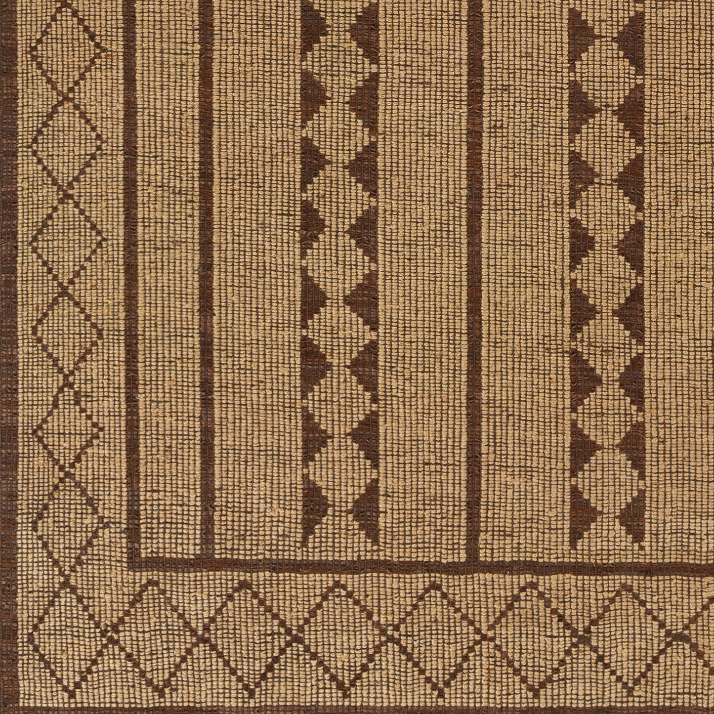 9' x 12' Tribal Leather & Jute Area Rug