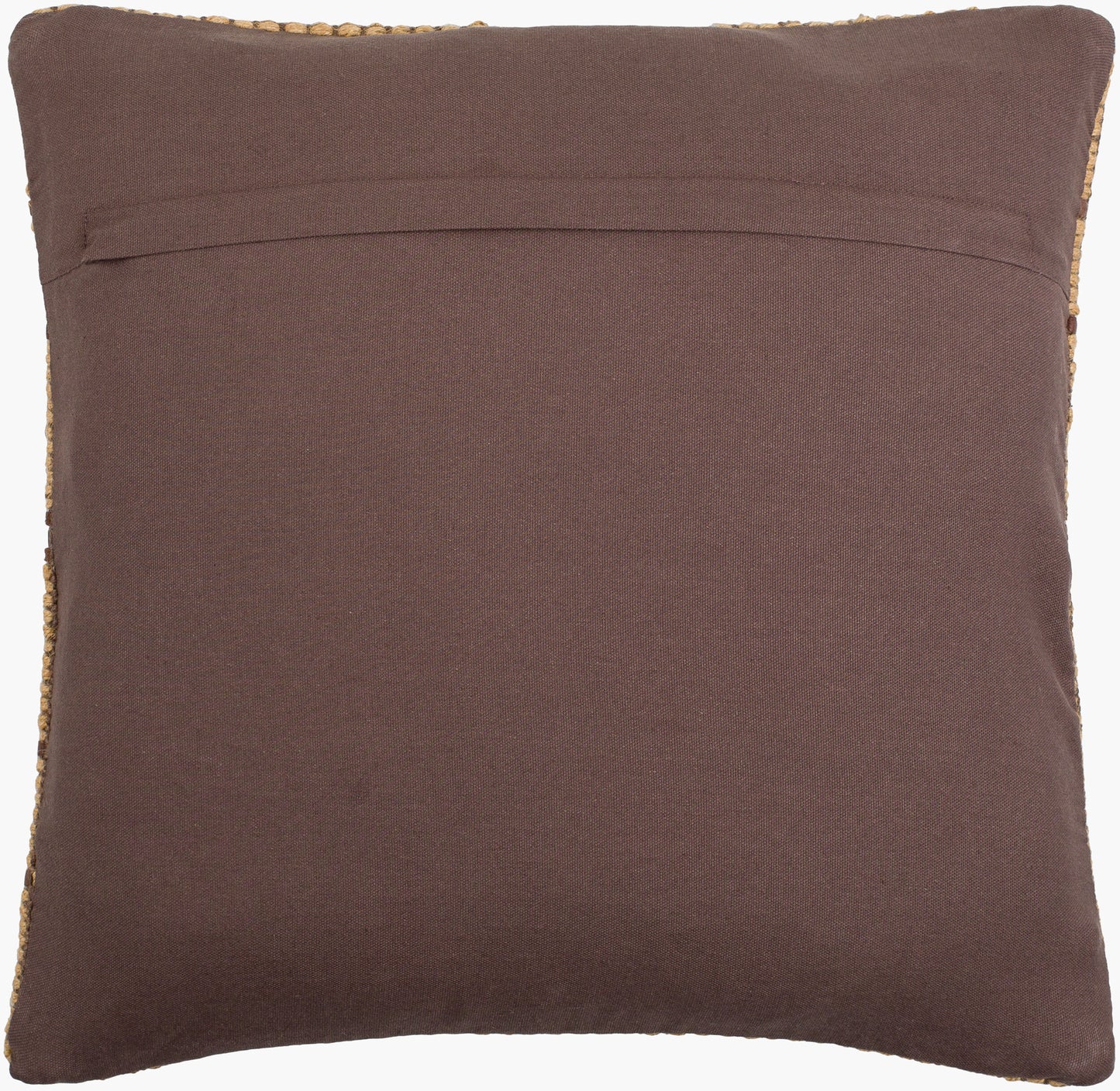 Handwoven Jute & Leather Throw Pillow