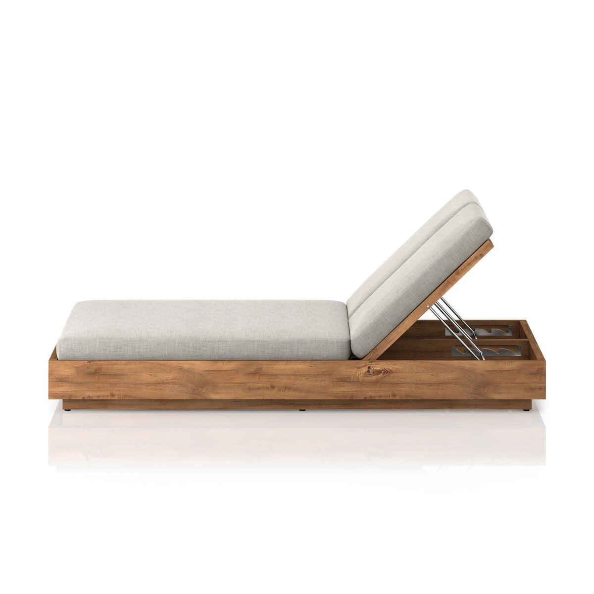 Teak Boxed Base Double Chaise
