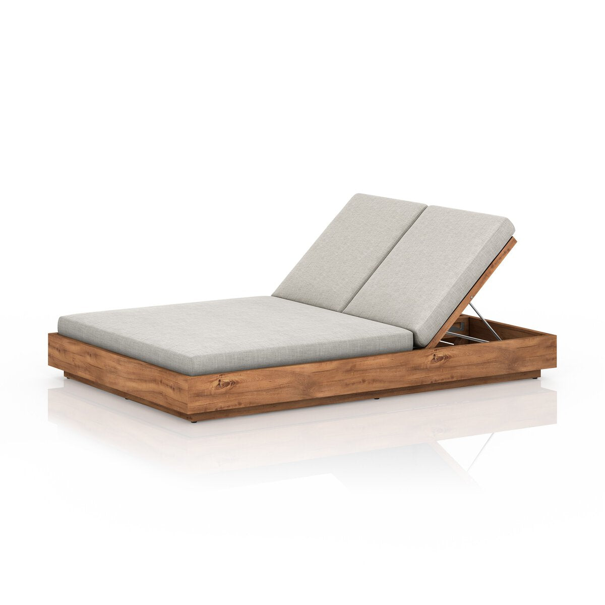 Teak Boxed Base Double Chaise