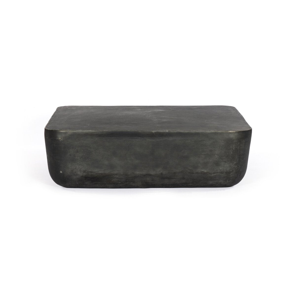 Aged Aluminum Outdoor Square Coffee Table