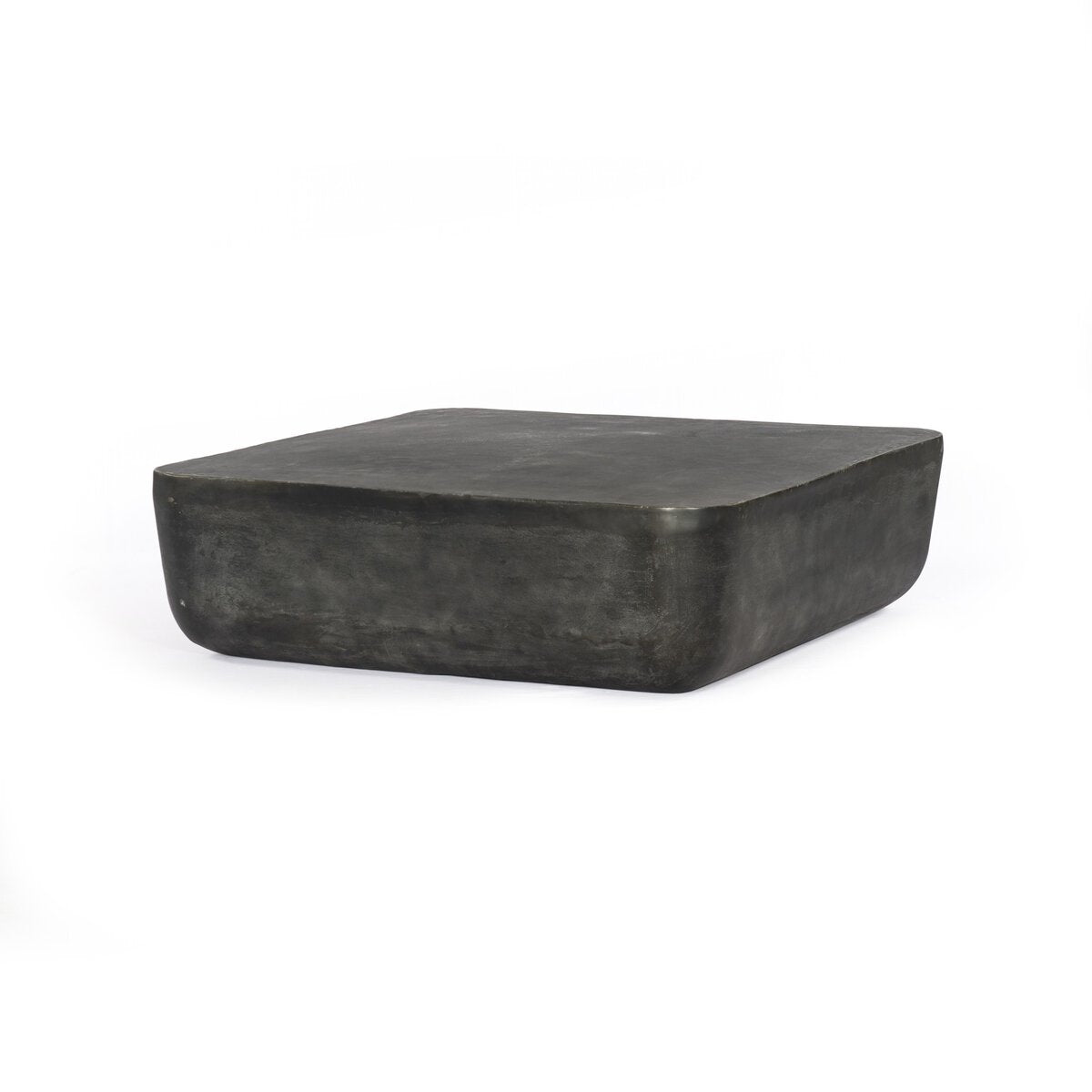 Aged Aluminum Outdoor Square Coffee Table
