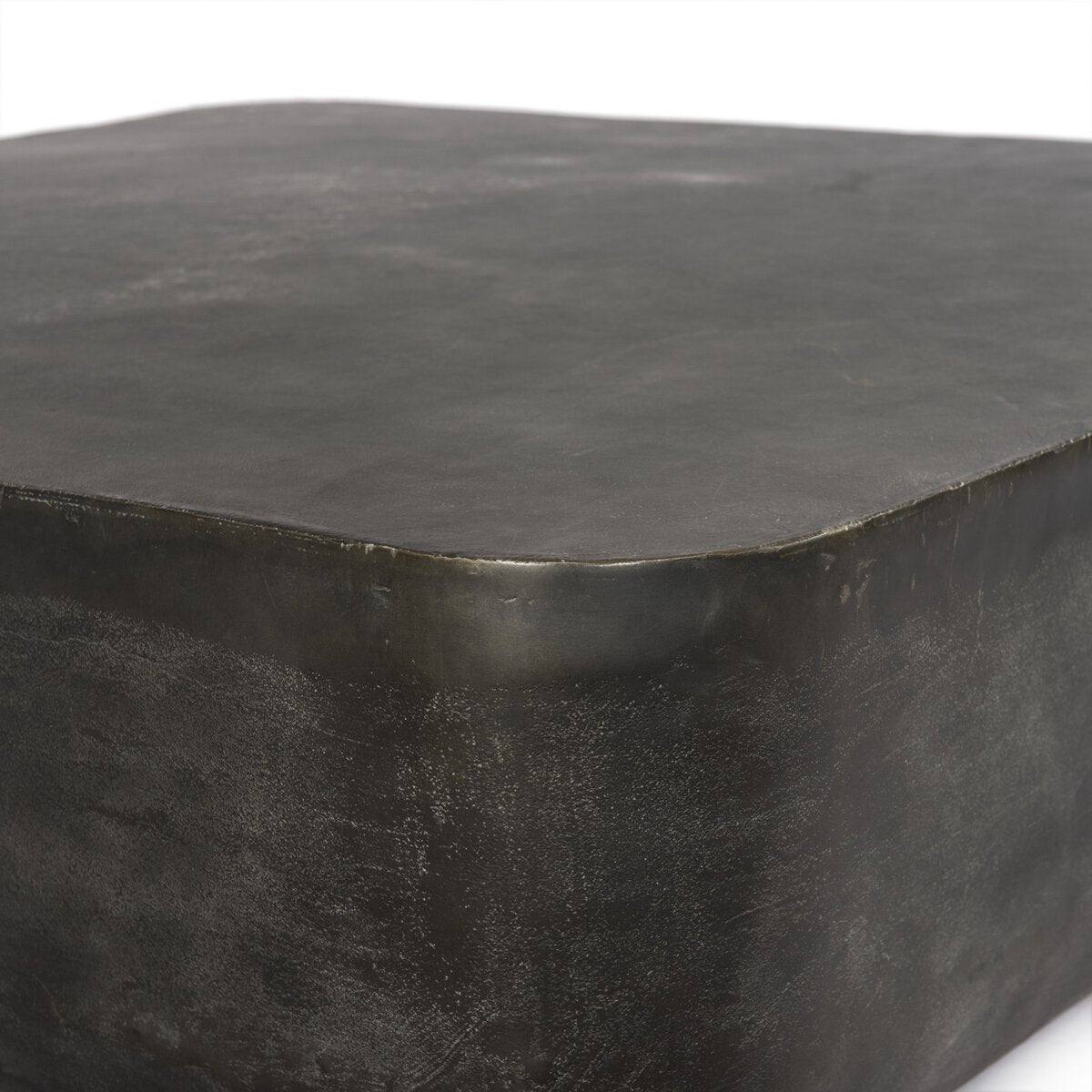 Aged Aluminum Outdoor Square Coffee Table