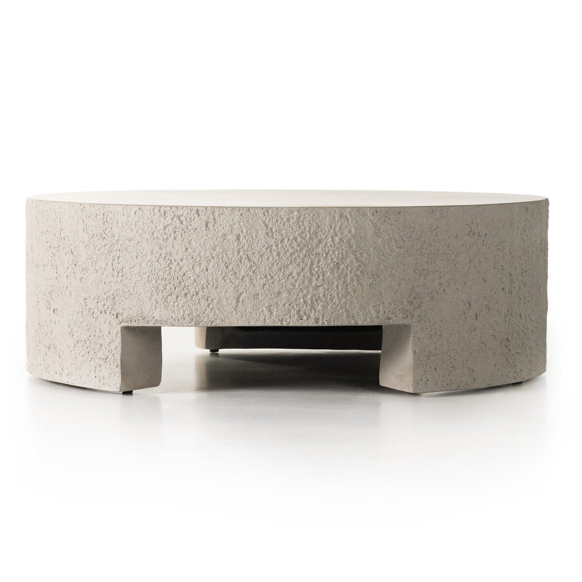 Heavy Textured Concrete Round Outdoor Coffee Table