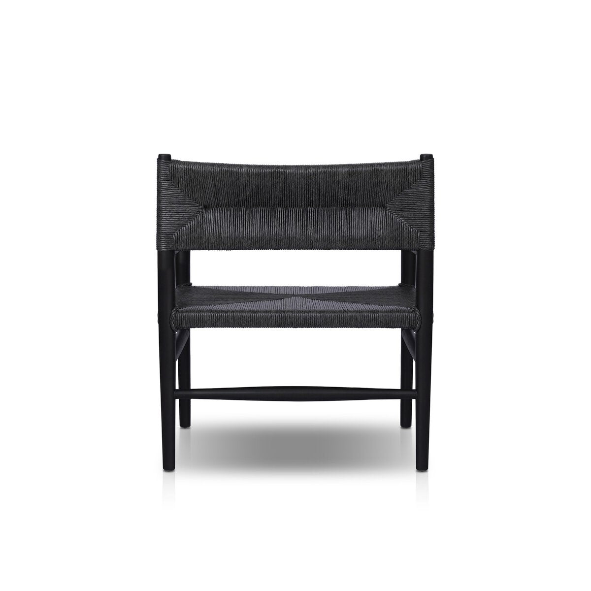 Black Teak Wicker Outdoor Chair