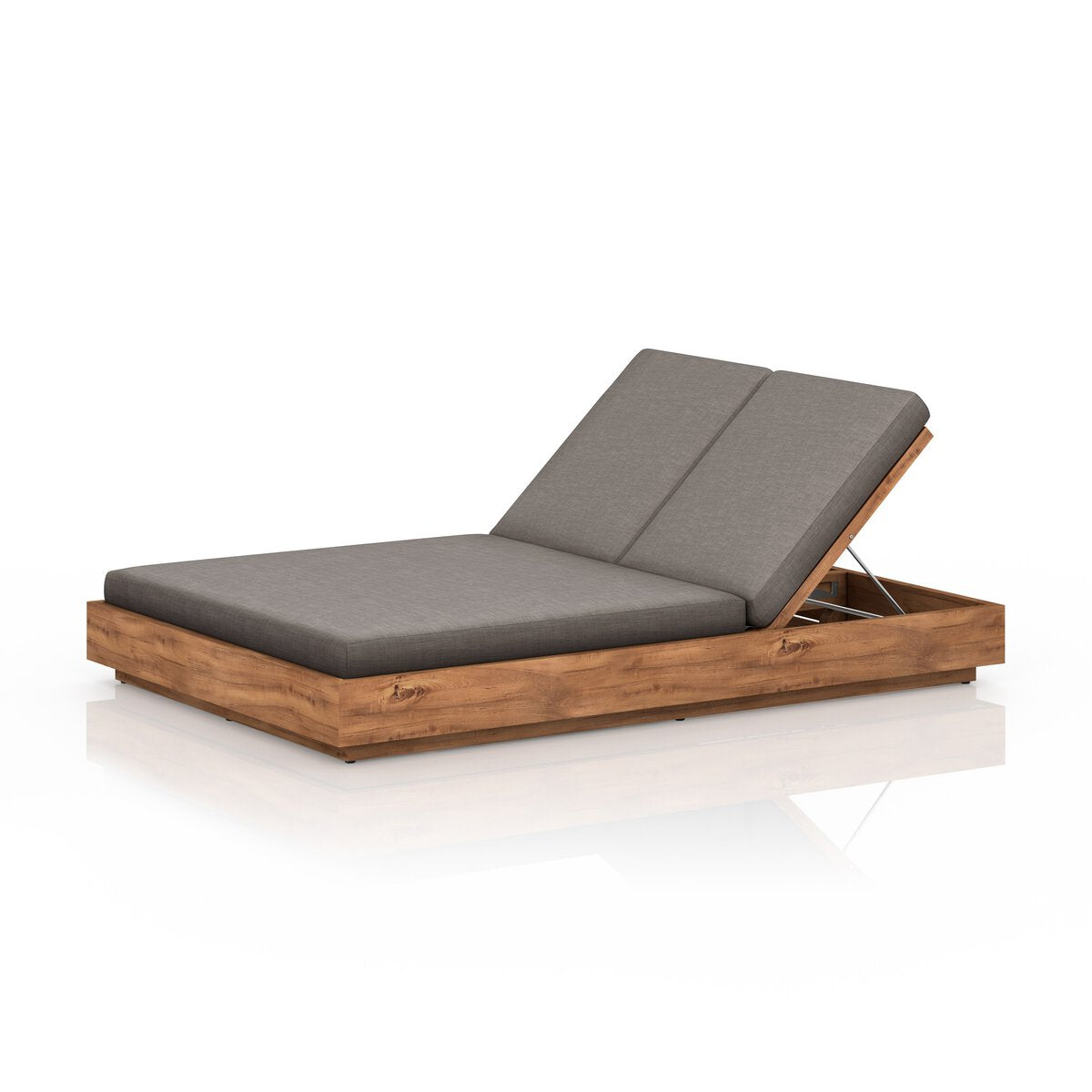Teak Boxed Base Double Chaise