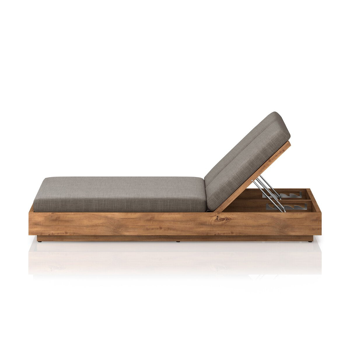 Teak Boxed Base Double Chaise