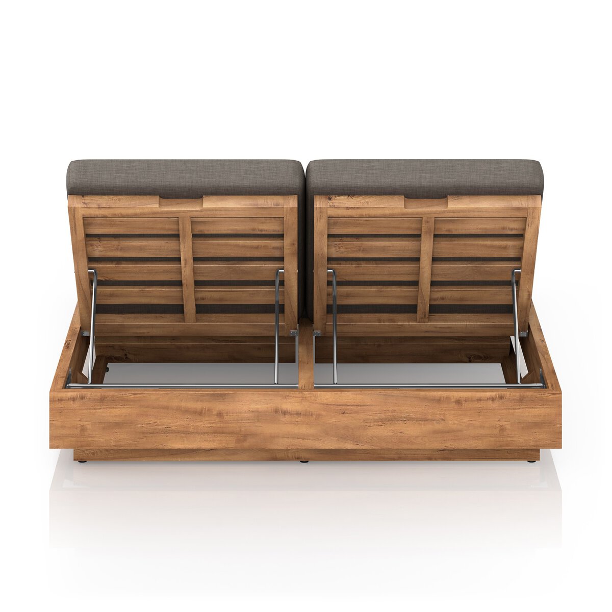 Teak Boxed Base Double Chaise