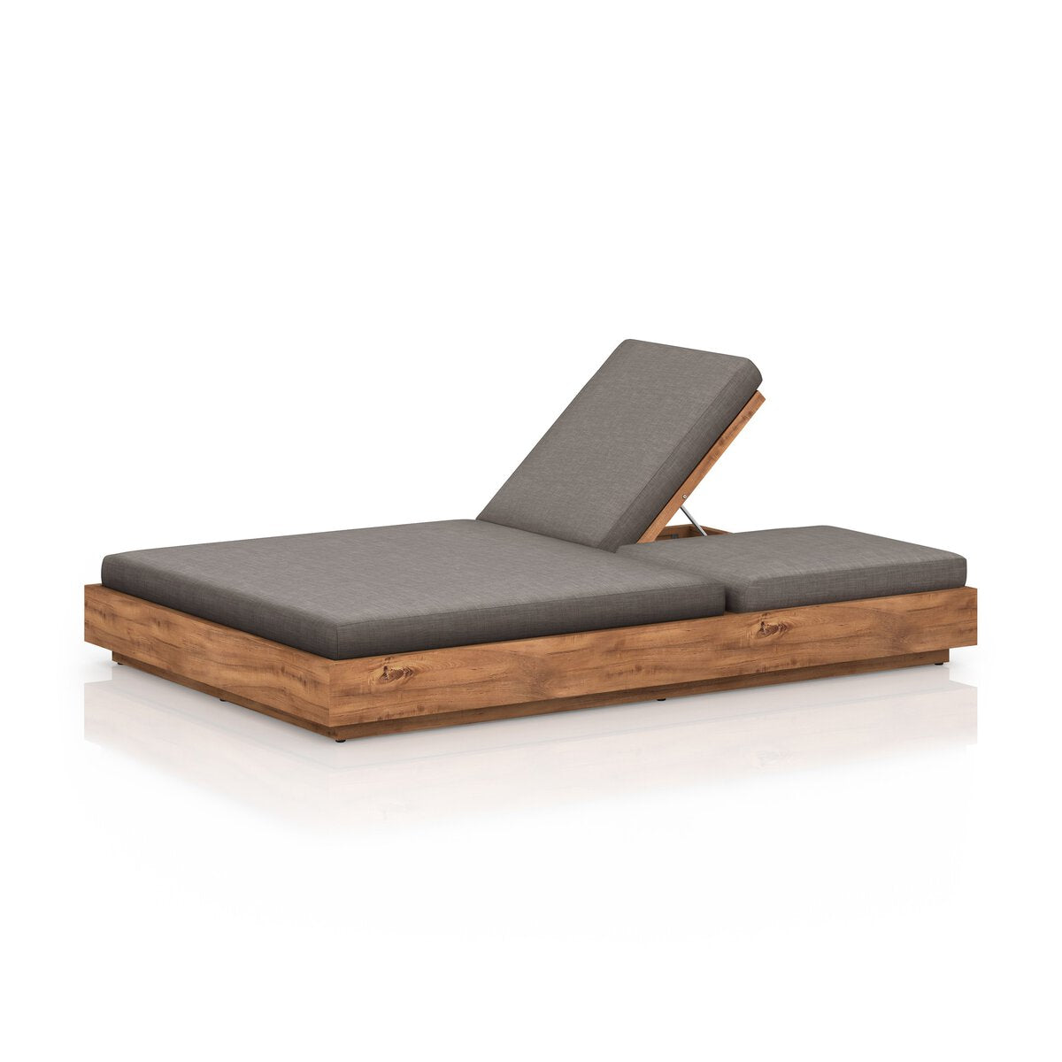 Teak Boxed Base Double Chaise