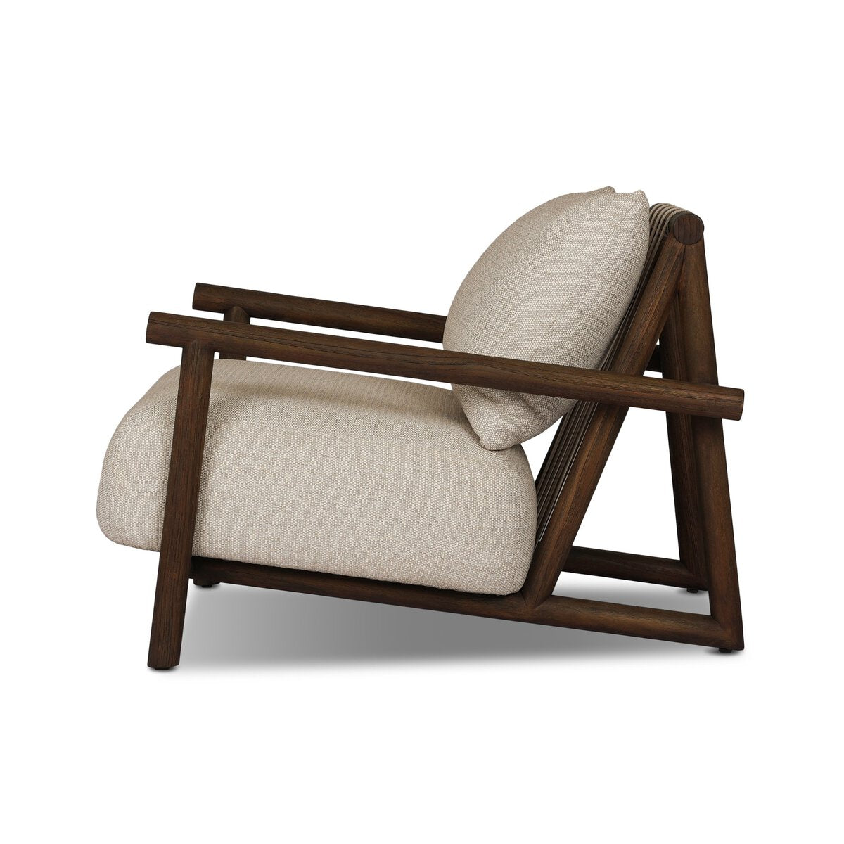 Dark Stained Teak Outdoor Chair