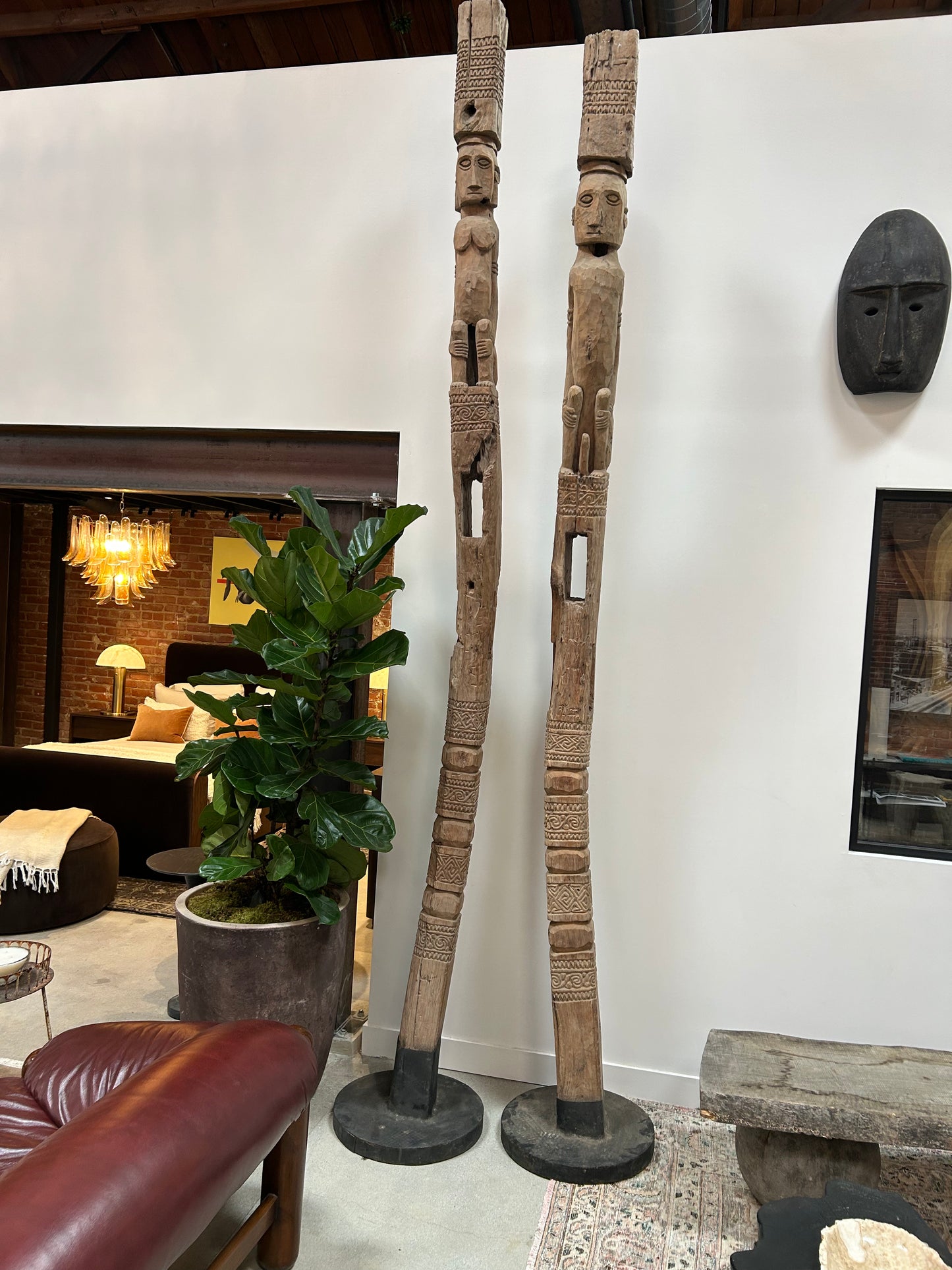 Antique King & Queen Totem