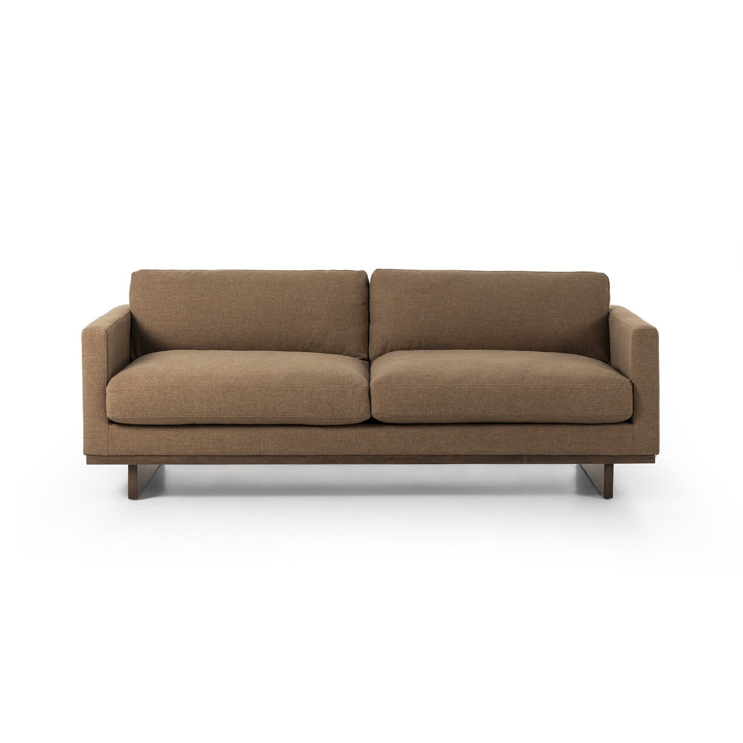 Linen Cotton Blend Sofa - Light Brown