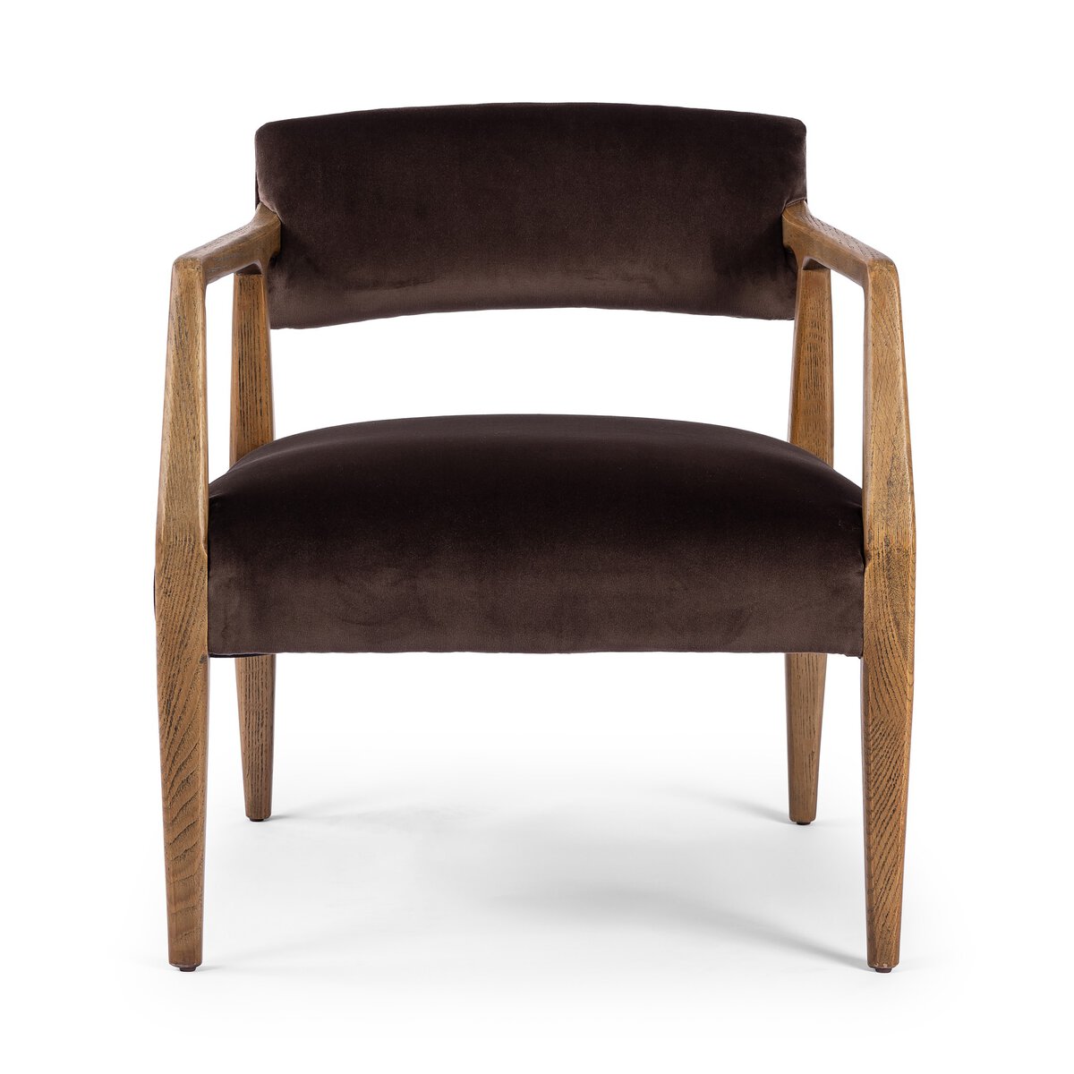 Angular Velvet Lounge Chair