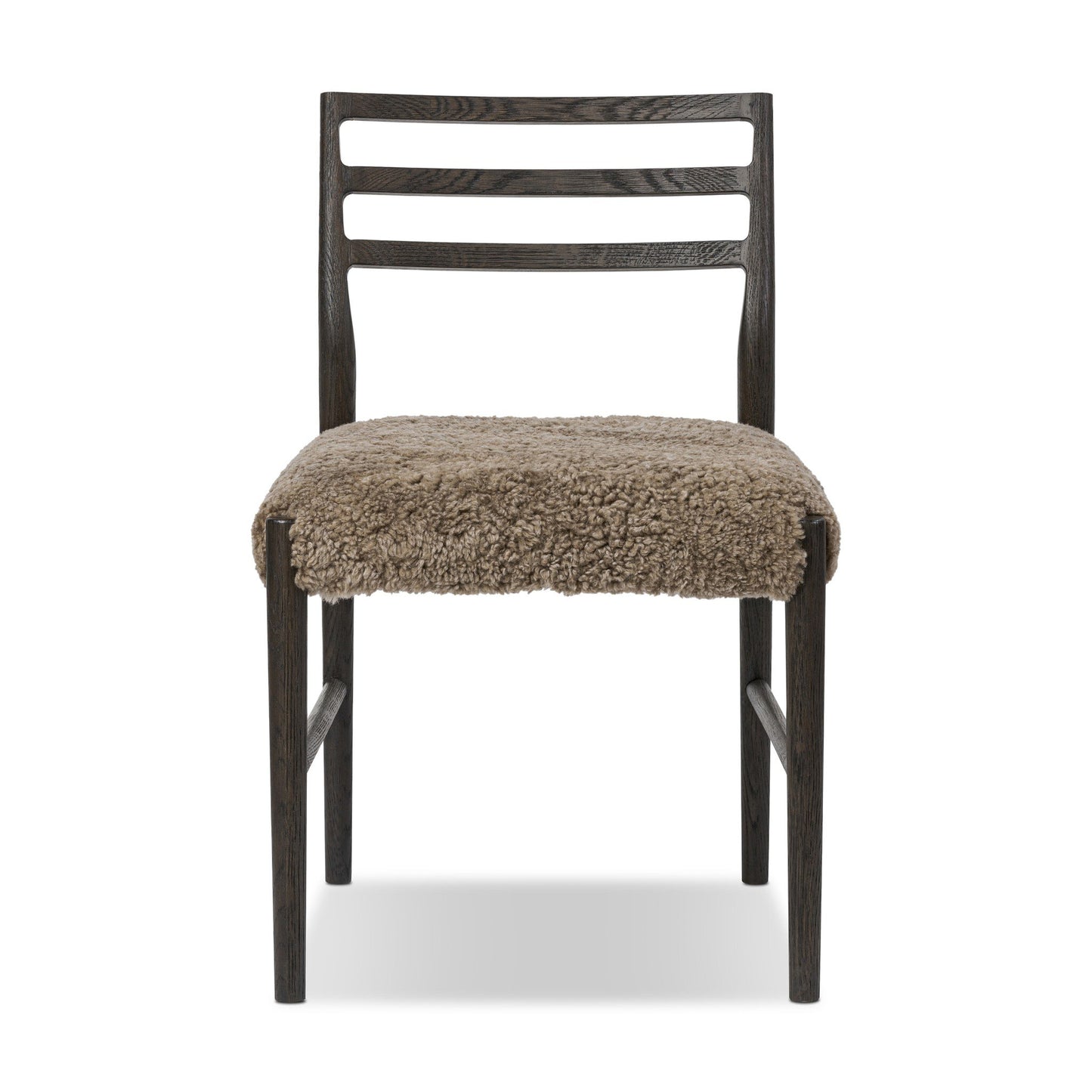 Taupe Shearling Side Chair