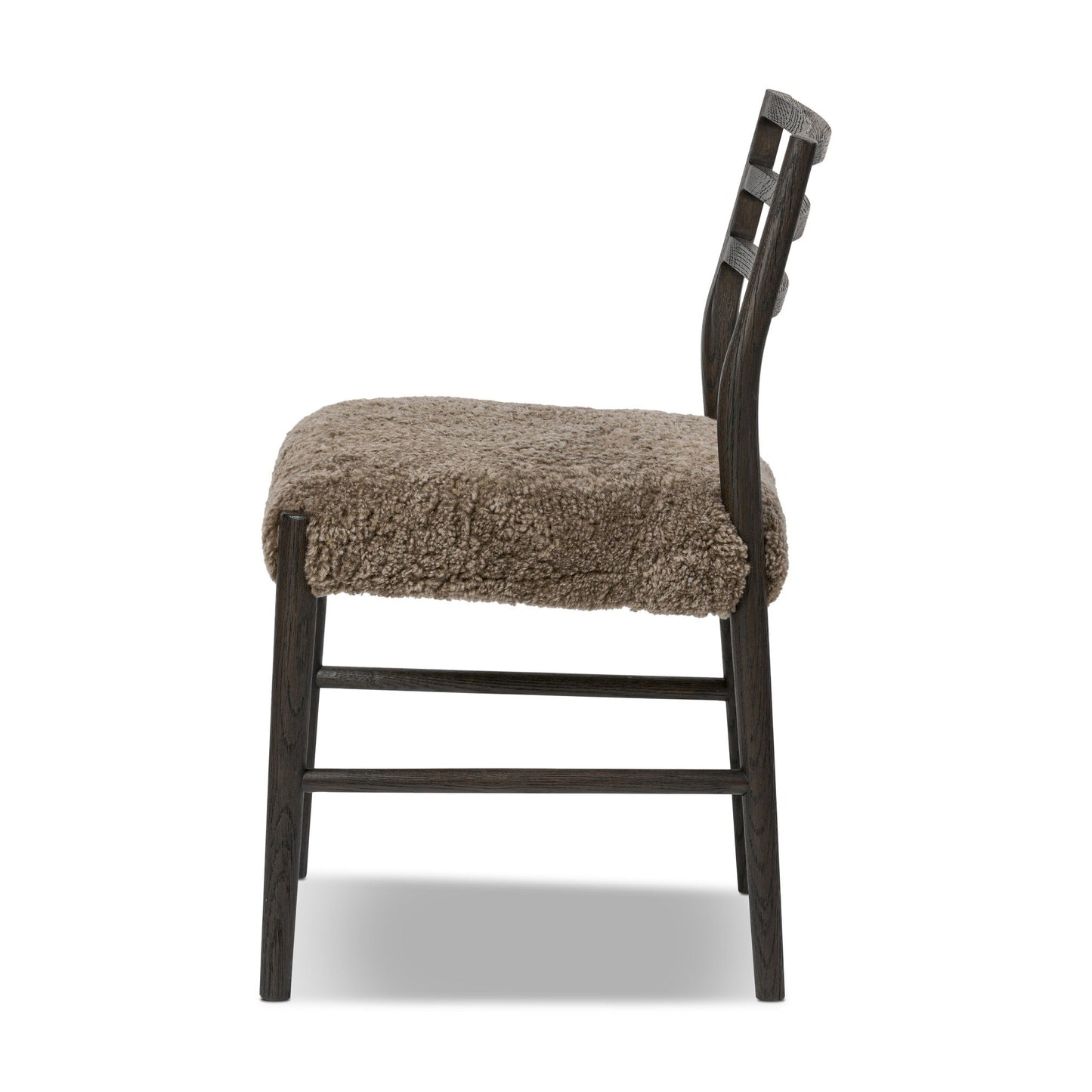 Taupe Shearling Side Chair