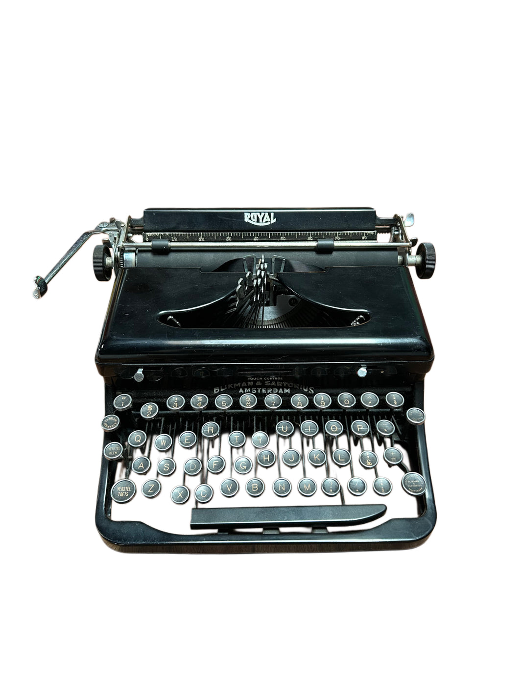 A Vintage Royal Typewriter in black.