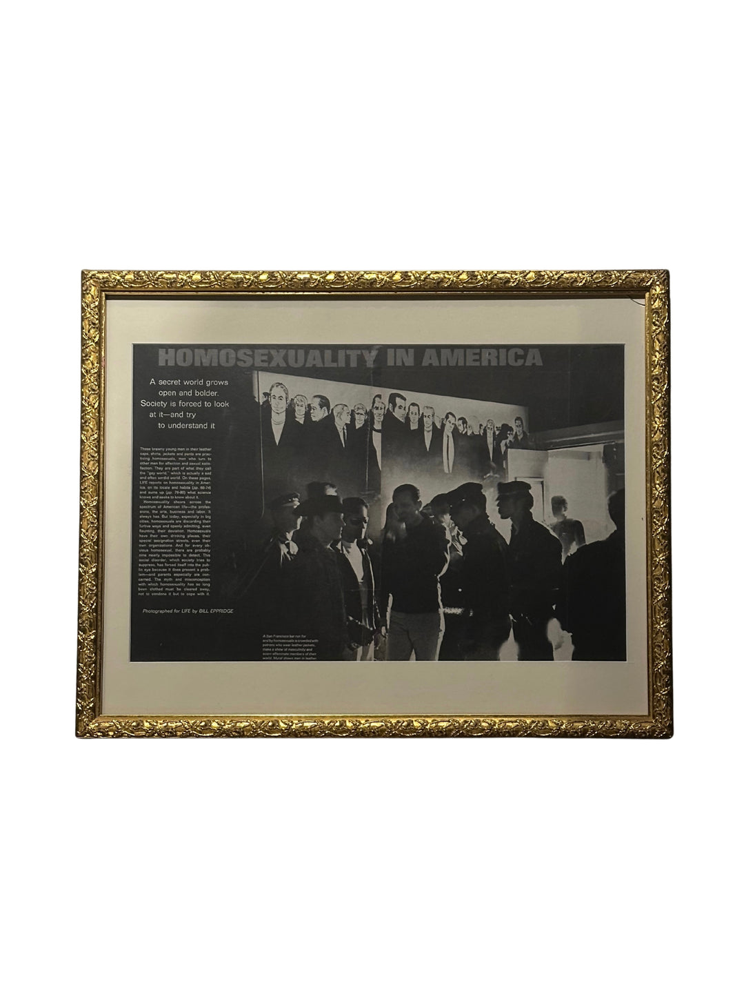 Vintage B&W Magazine Framed
