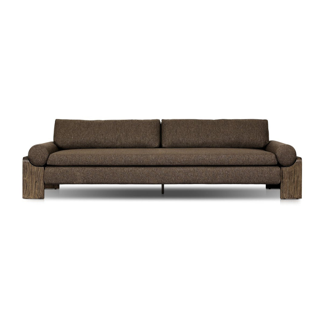 Heavy Wood Upholstered Outdoor Sofa