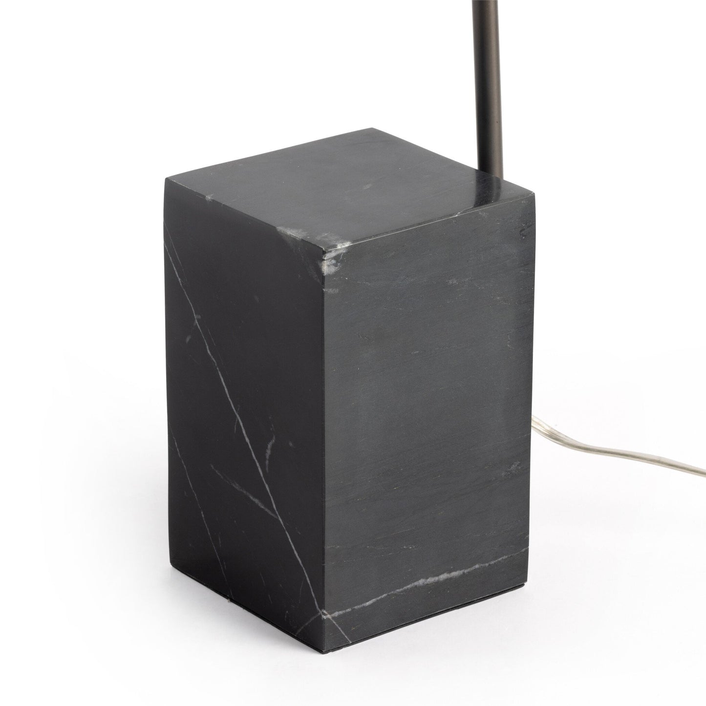 Overhanging Marble & Iron Floor Lamp
