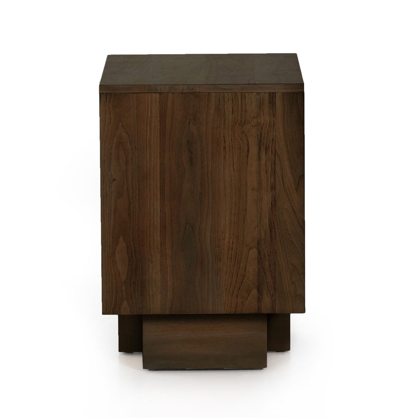Geometric Modern Nightstand - Dark Walnut