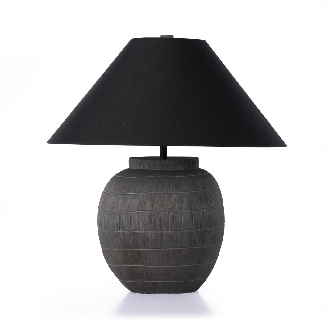 Matte Black Porcelain Table Lamp
