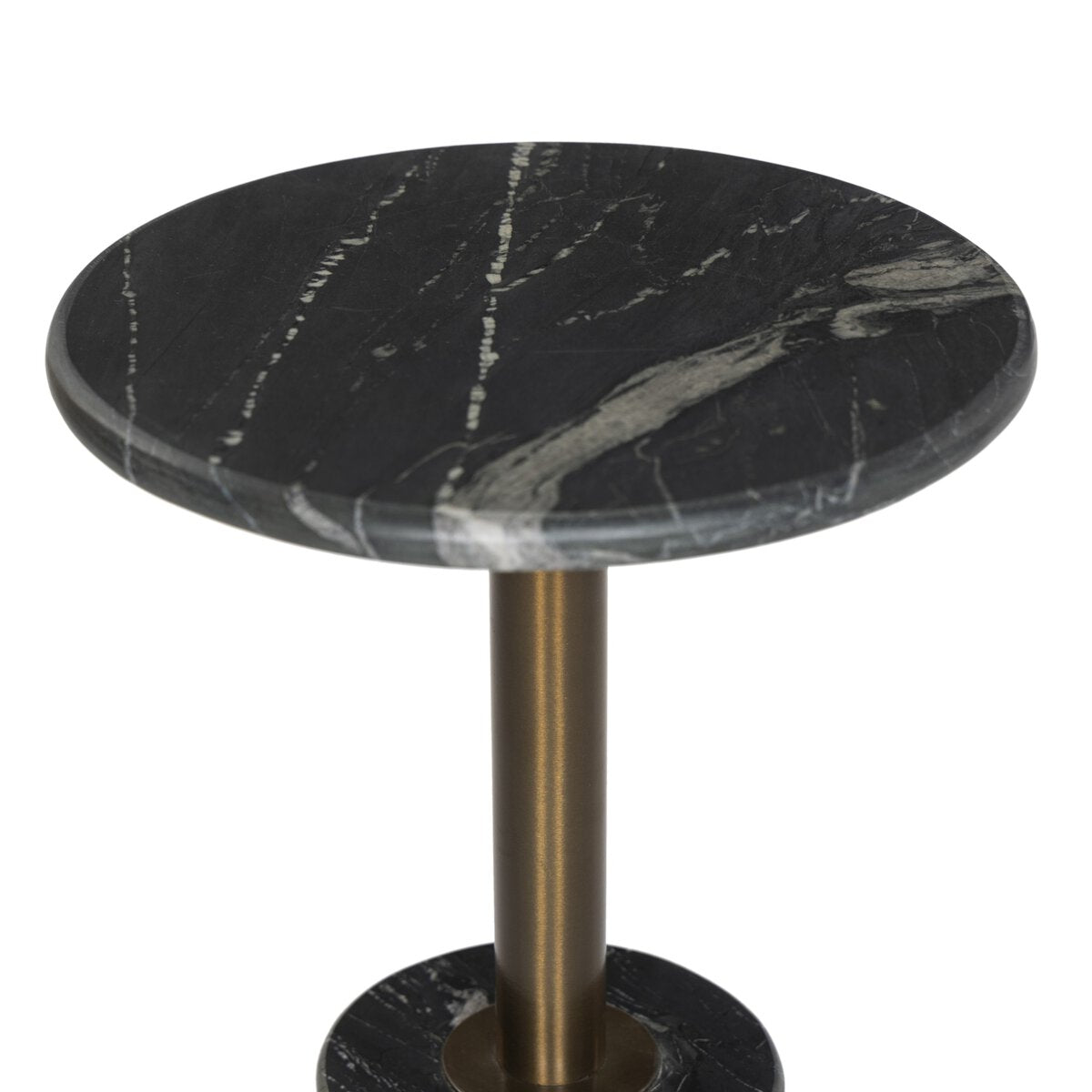 Marble & Brass End Table