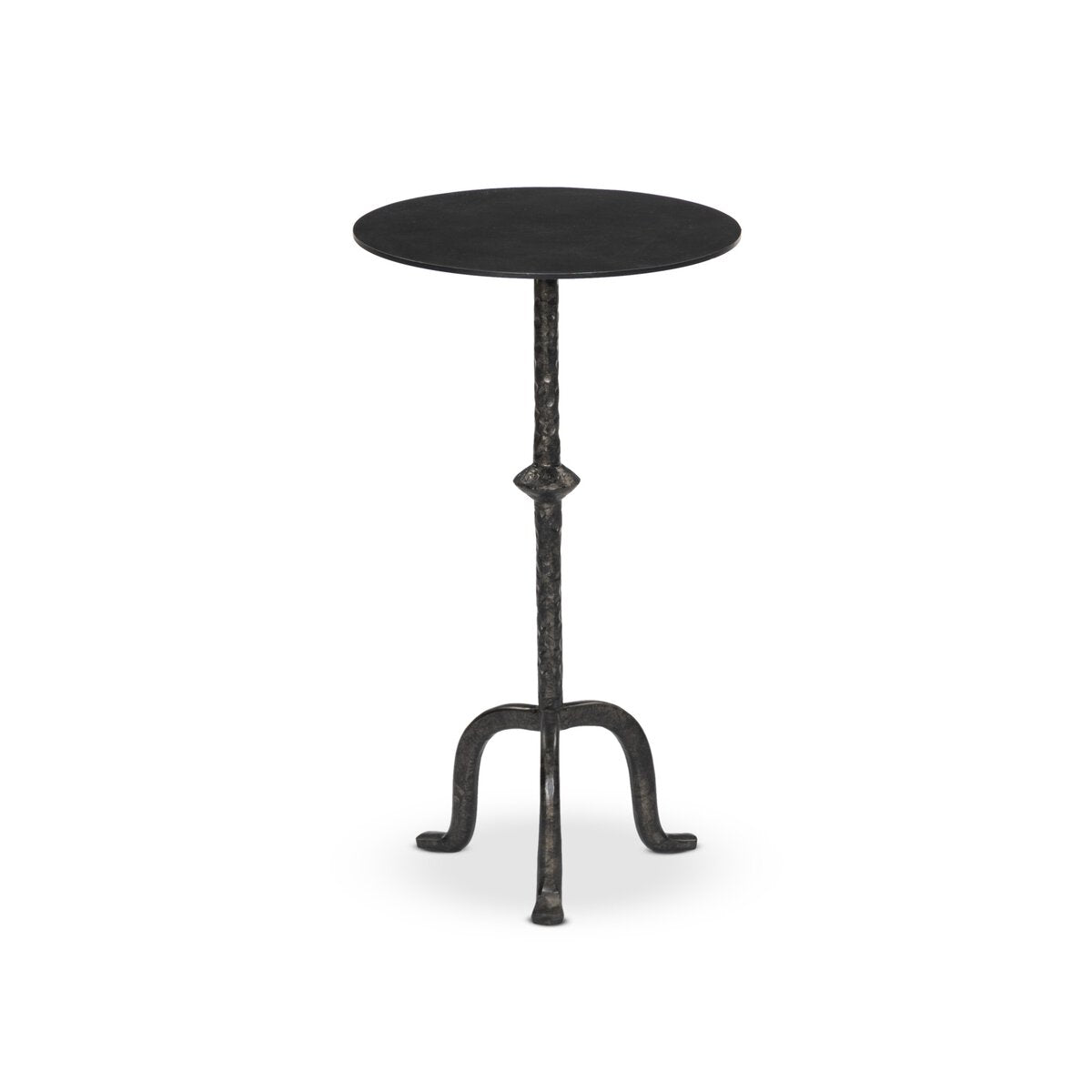 Forged Iron & Marble End Table
