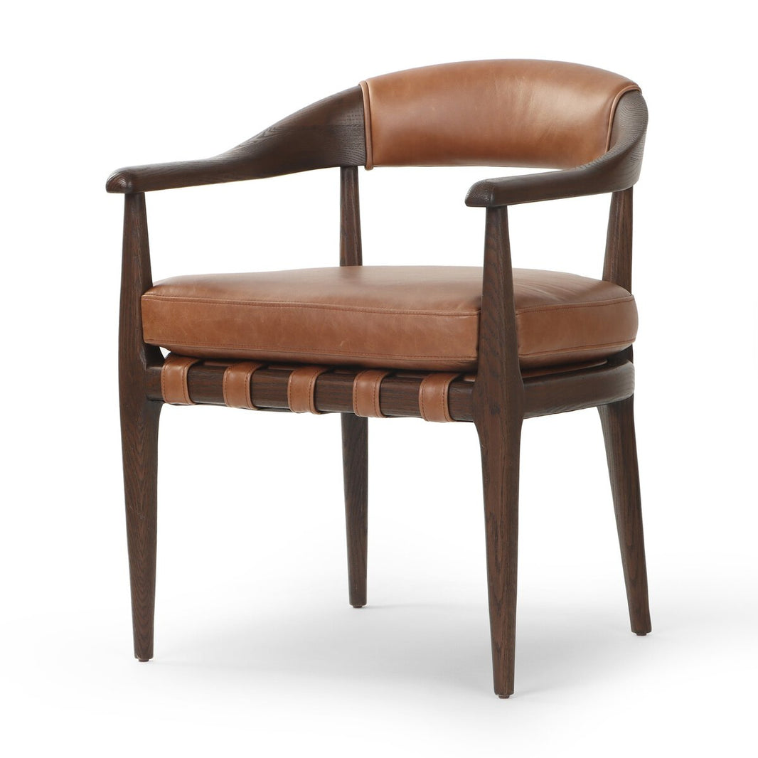Leather Strap Detail Dining Chair