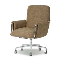Steel Low-back Upholstered Desk Chair