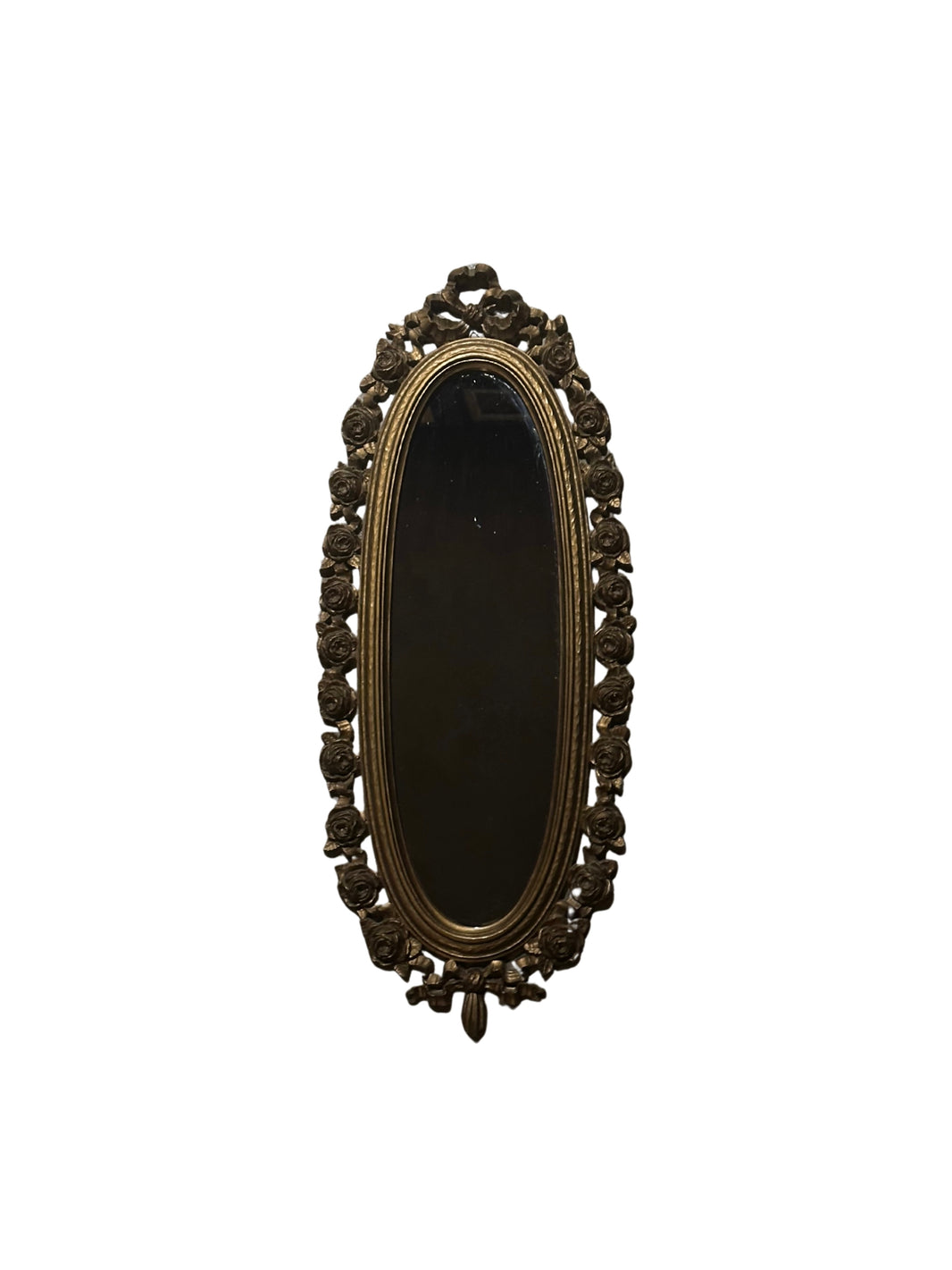 Oval Vintage Brass Mirror