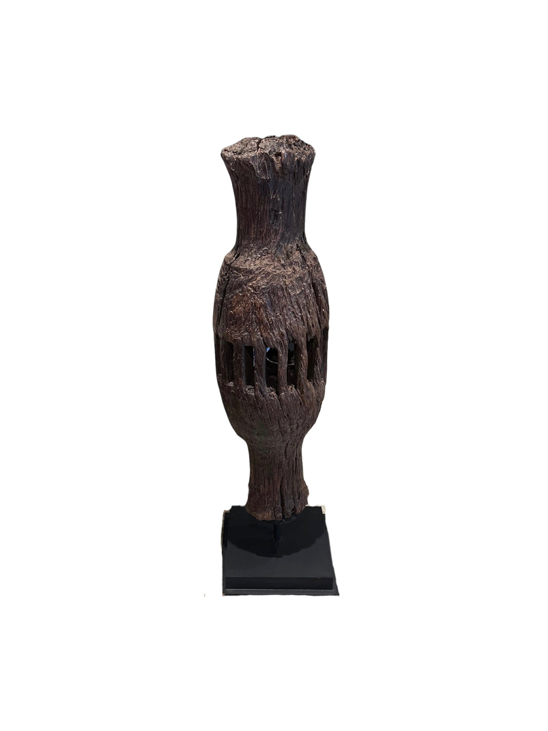 An Antique Wood Totem with Stand.