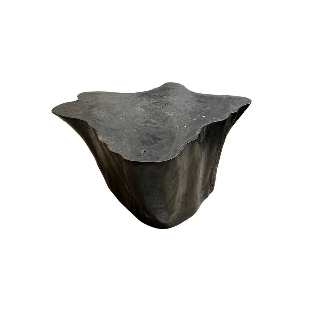 EBONIZED ORGANIC ACACIA STUMP COFFEE TABLE