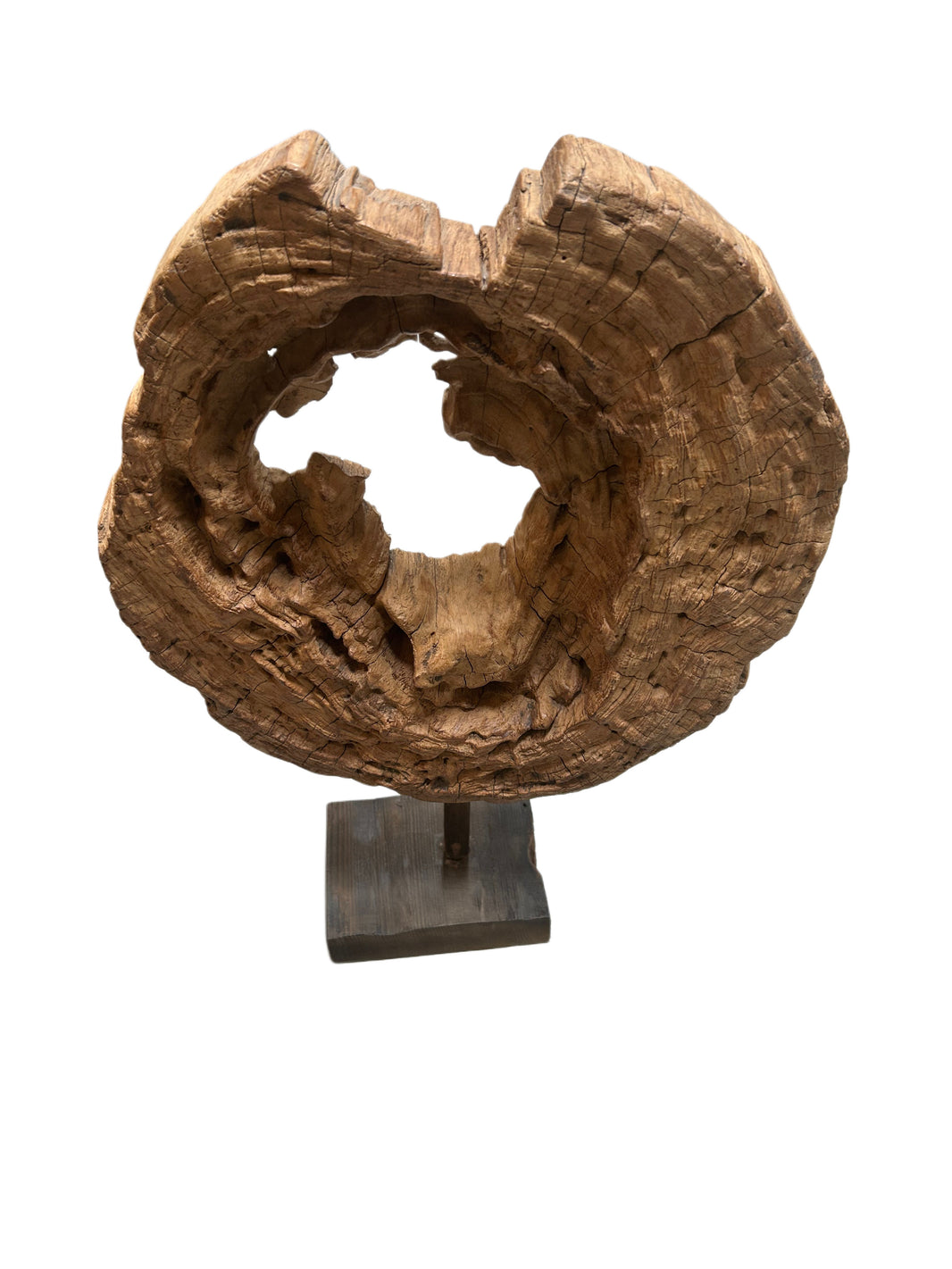 Round Wood Slice on Stand - Large