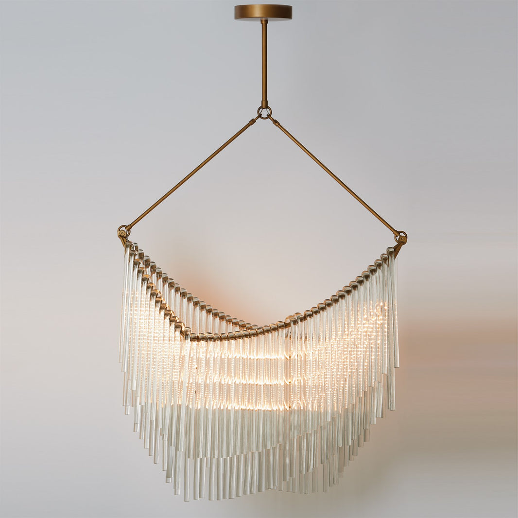 Drape Fringe Glass Chandelier