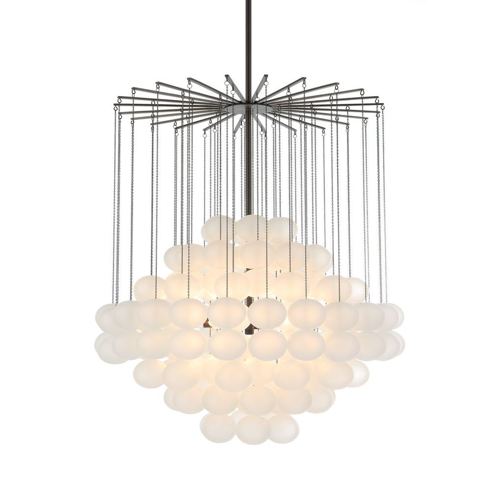 Suspended Bauble Glass Chandelier