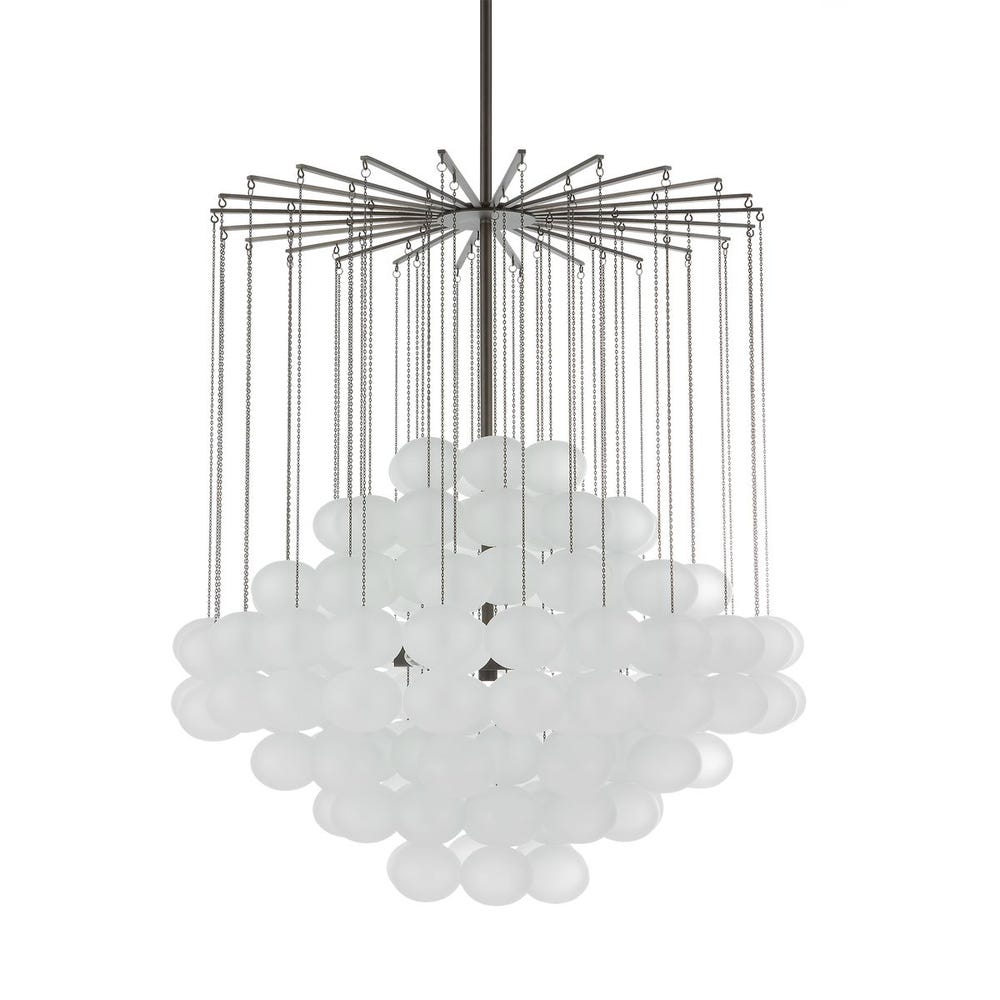 Suspended Bauble Glass Chandelier