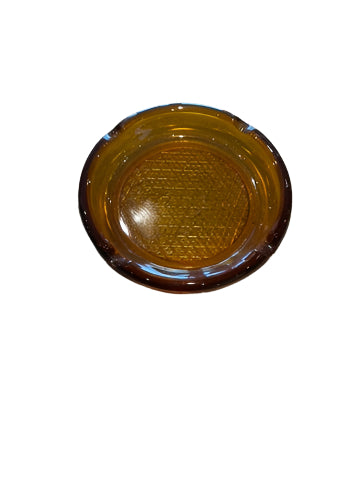 Vintage Burnt Umber Glass Ashtray