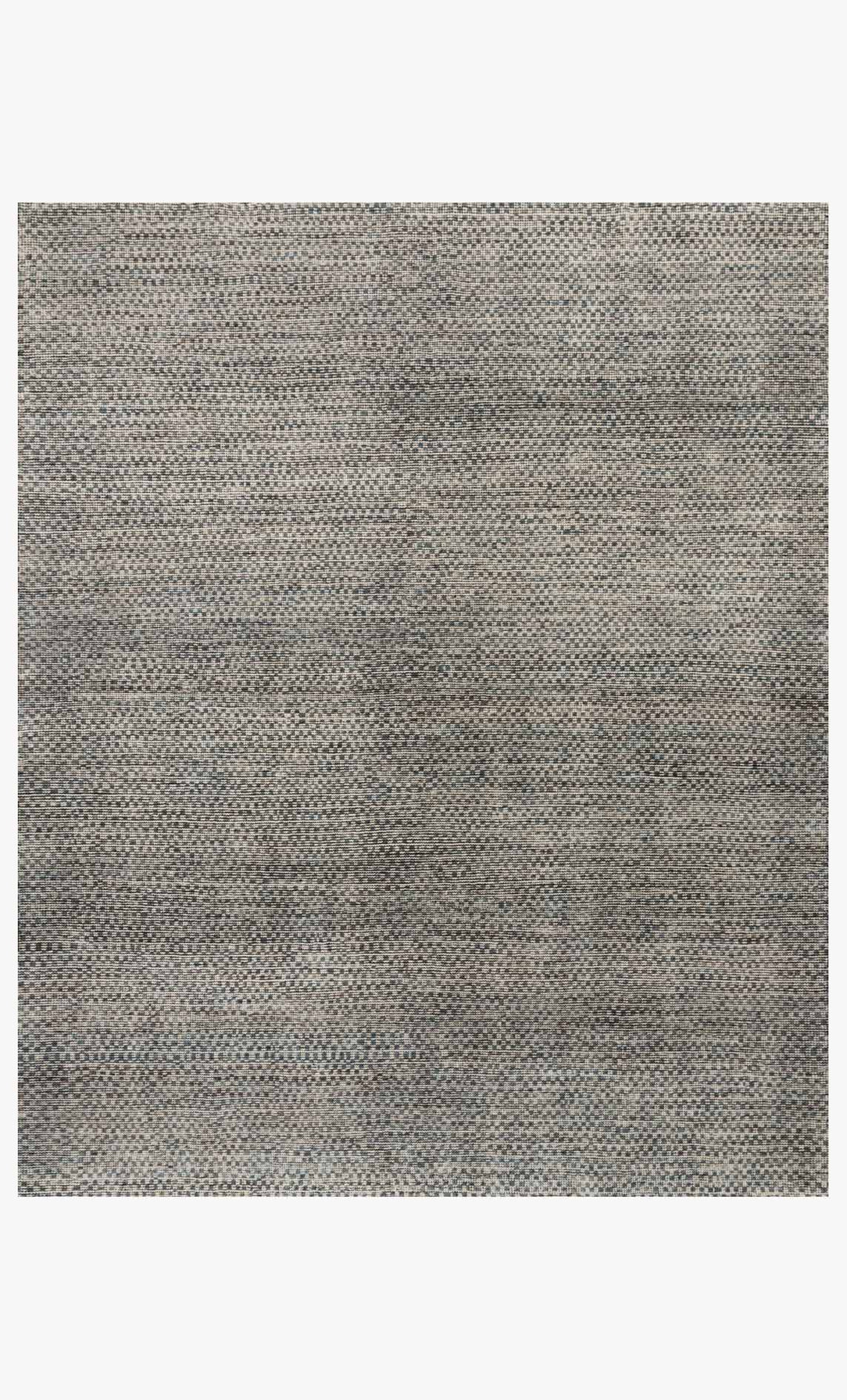The Faded Multi Color Rug 8x10 is a rectangular wool rug featuring a subtle, textured woven pattern in gray tones. It has a natural, slightly uneven hand-knotted appearance with straight, clean edges.