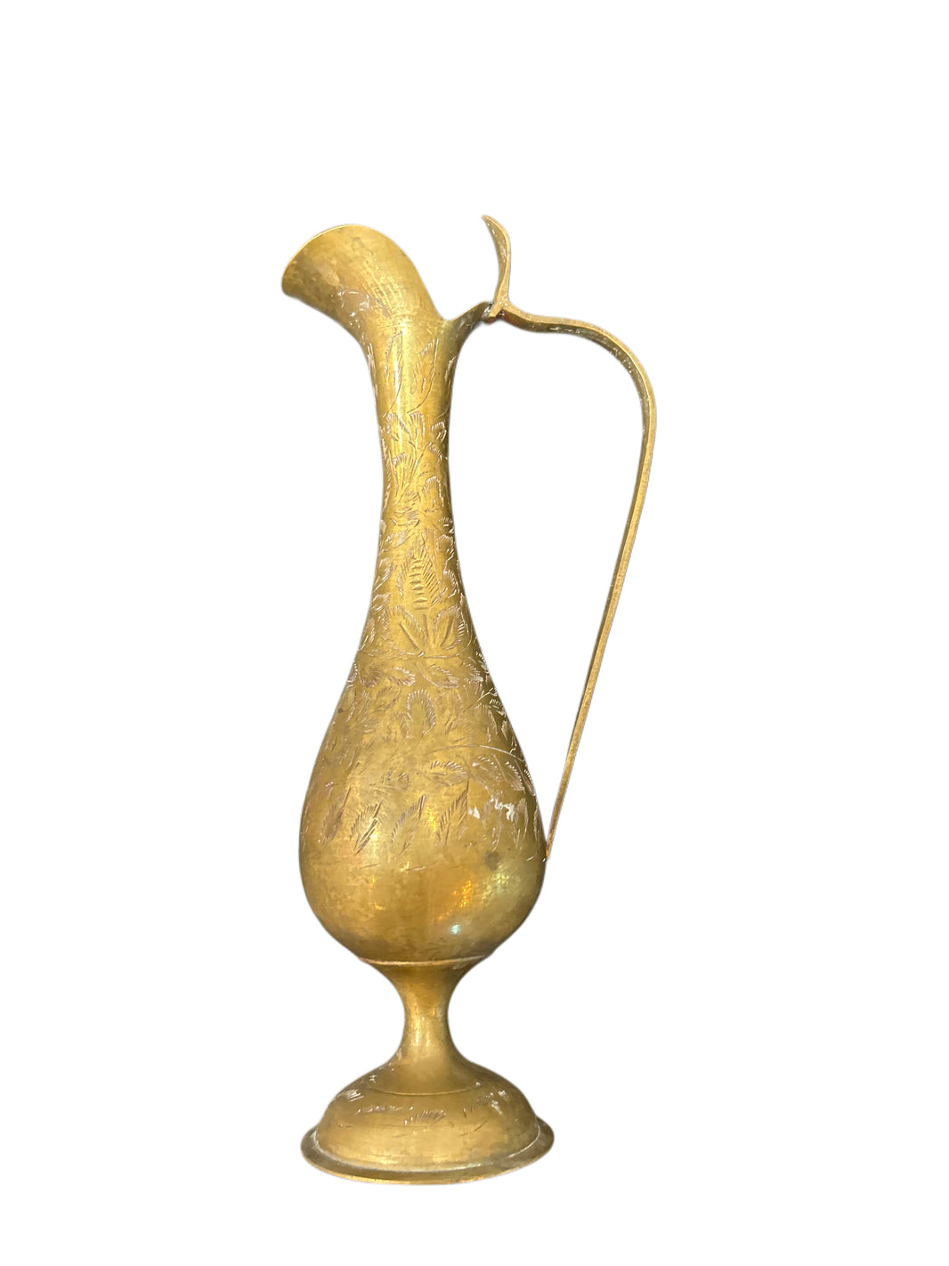 Etched Brass Aladdin Vase