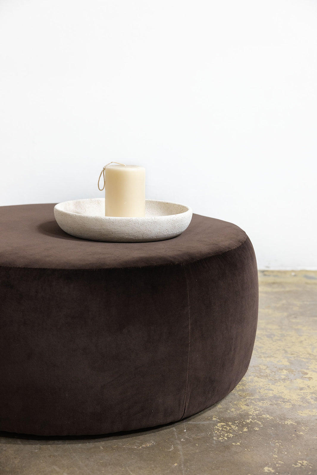 Espresso Velvet Coffee Ottoman