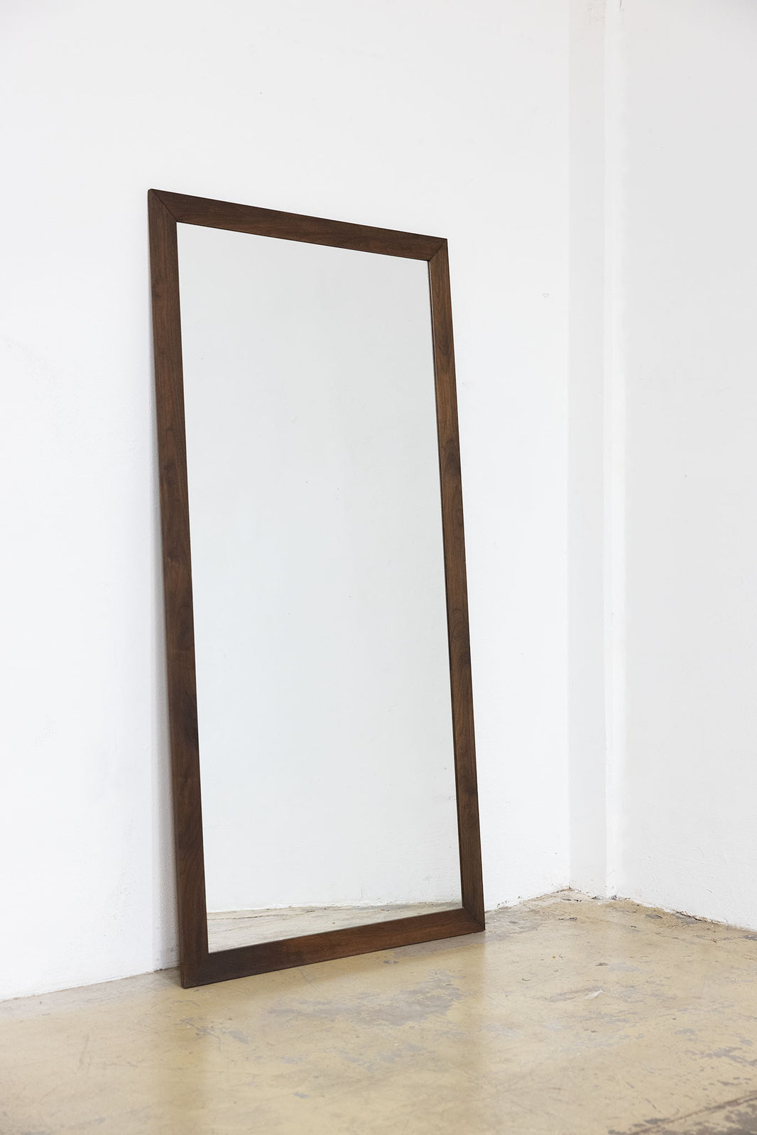 Walnut Frame Leaner Mirror