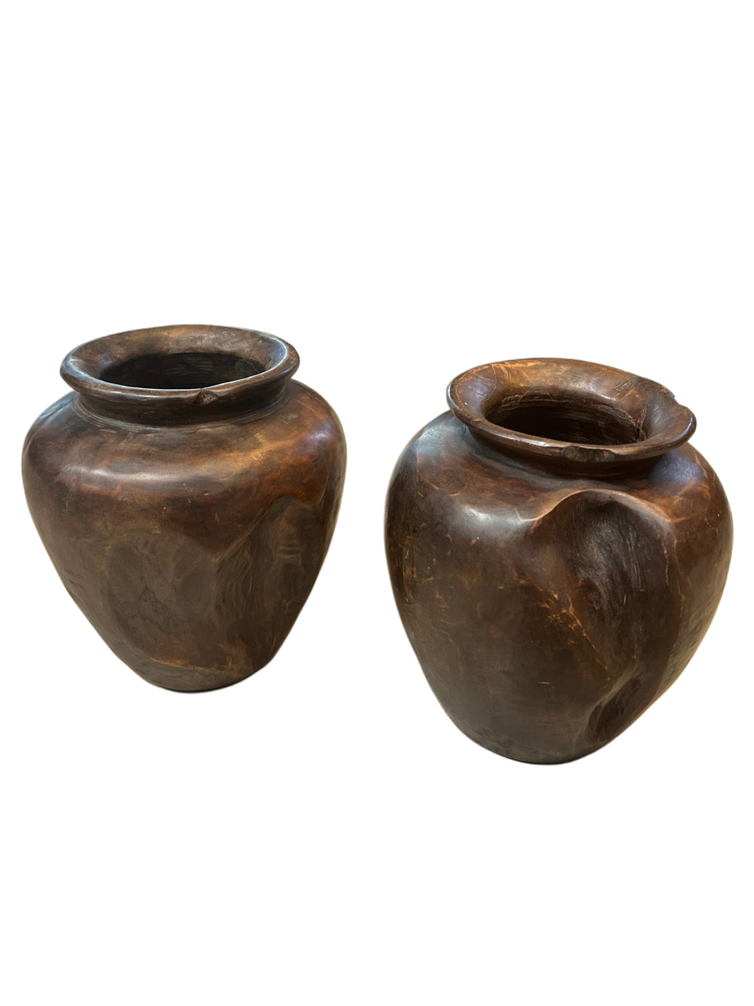 Organic Wood Vase (Set of 2)