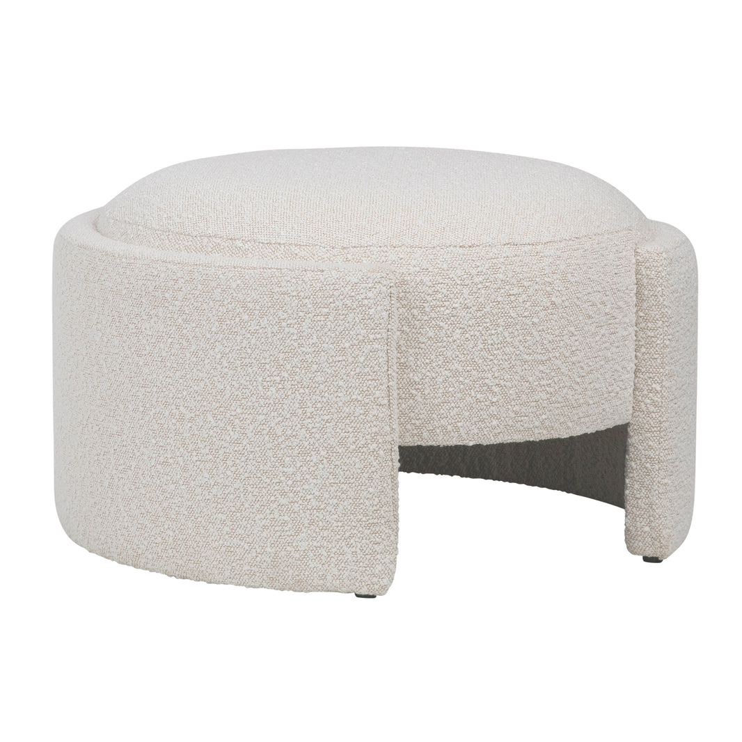 Round Boucle Ottoman