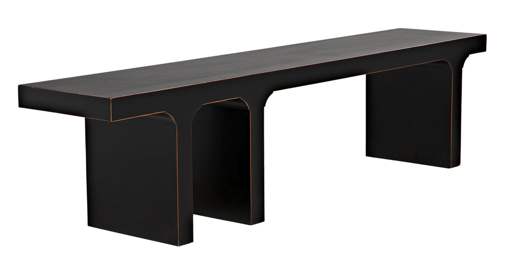 Hand Rubbed Black Mahogany Bench