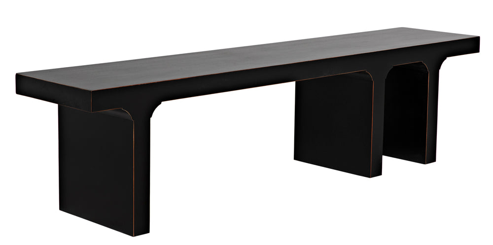 Hand Rubbed Black Mahogany Bench