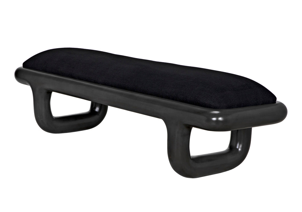 Mahogany with Black Cotton Bench