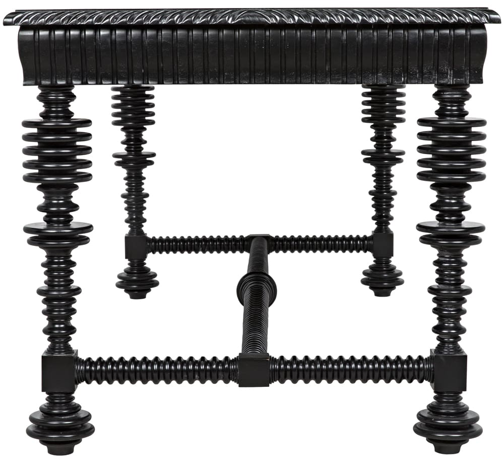 Carved Mahogany Spindle Desk