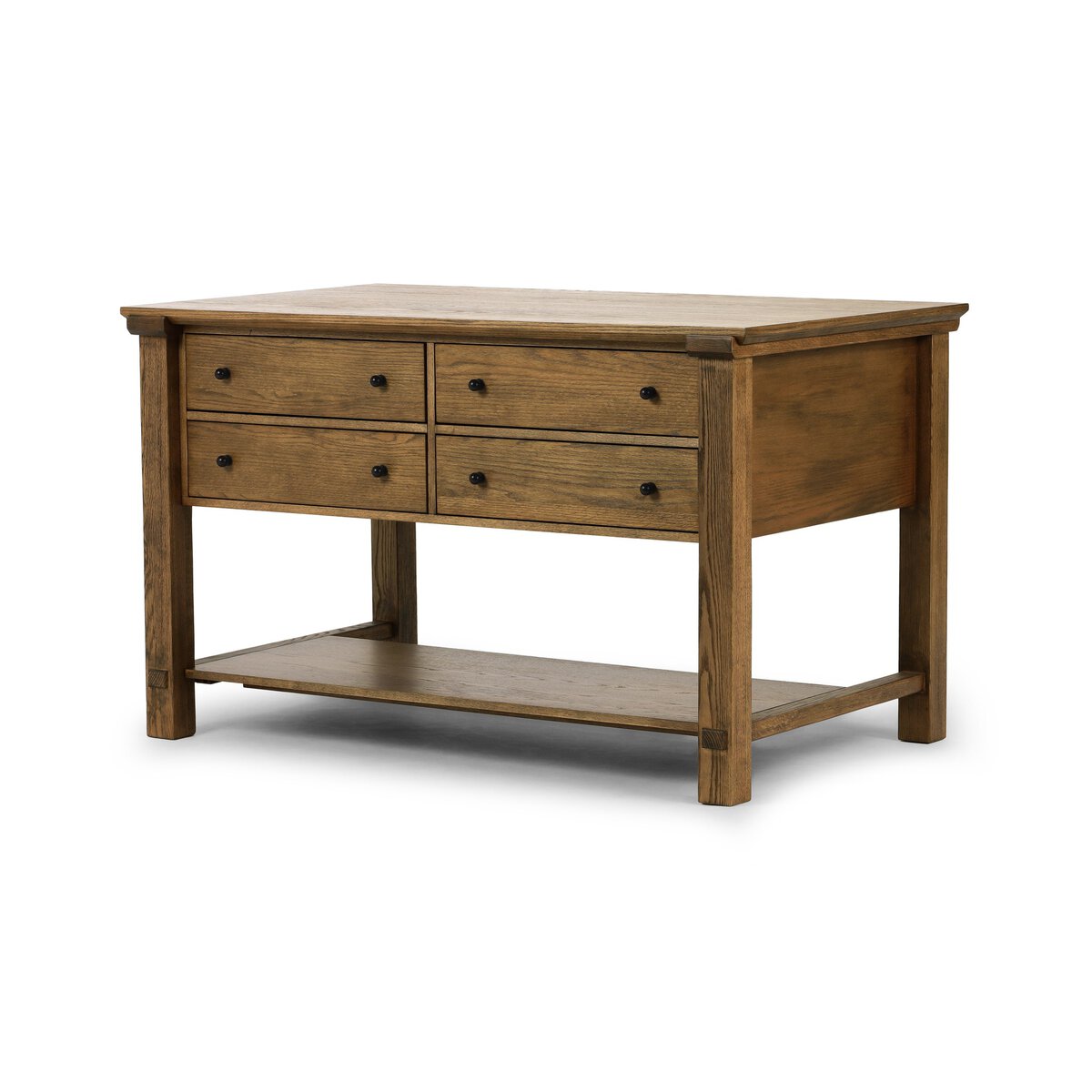 Tan Oak Small Kitchen Island