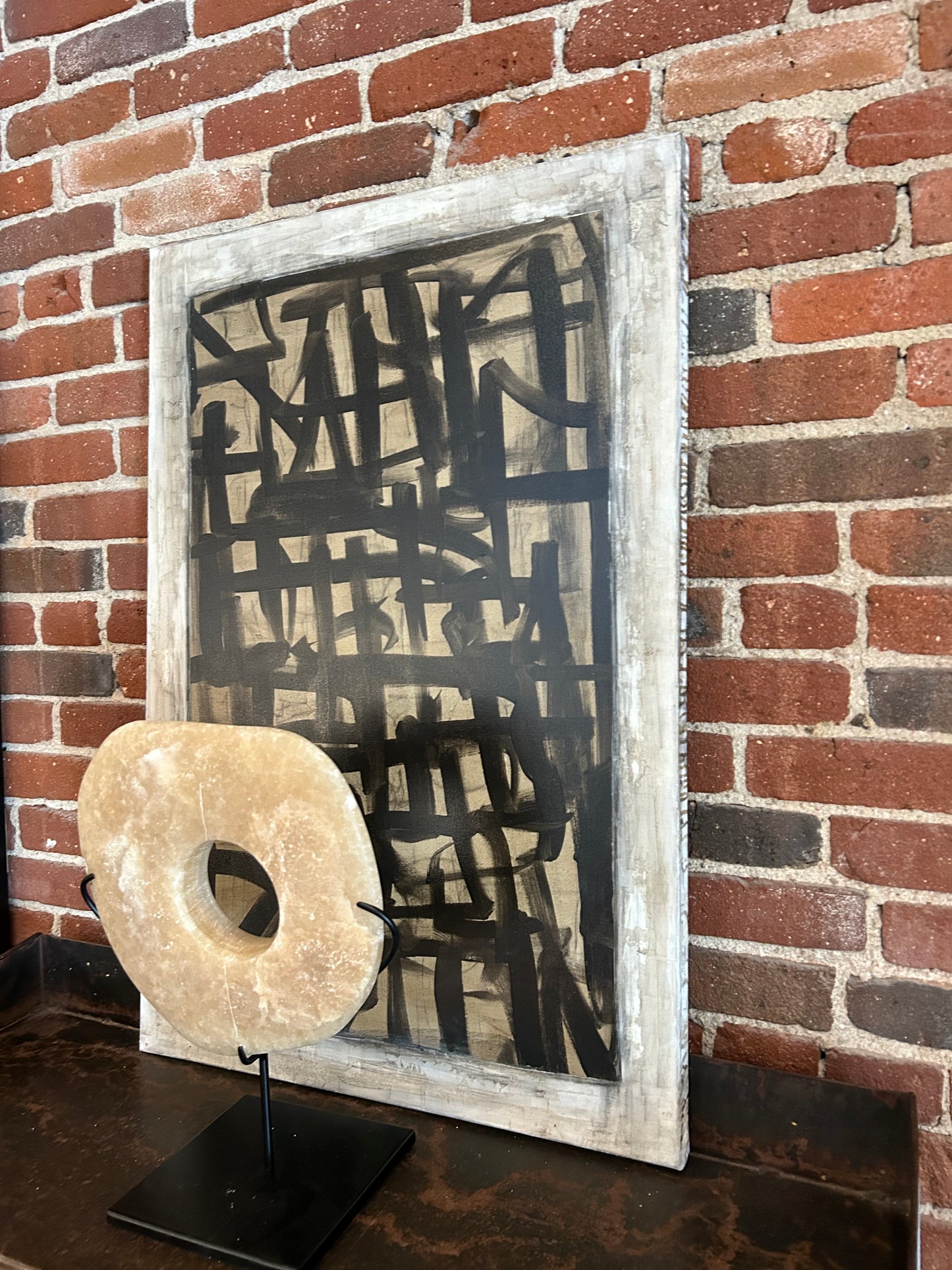 2' x 3' Graphic Lines Painting on Canvas
